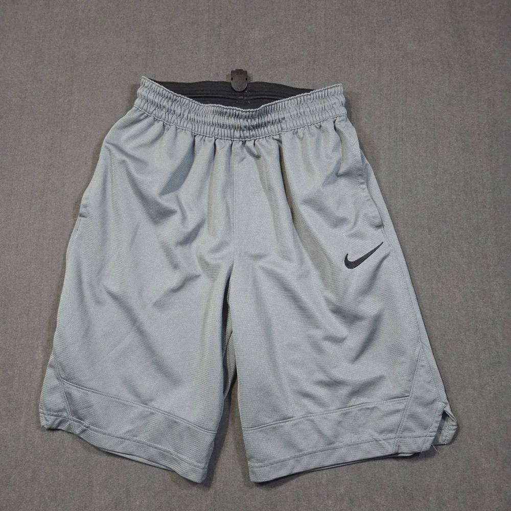 Nike Basketball Shorts Mens S Gray Dri-FIT Mesh Athletic Pockets 445591-102931